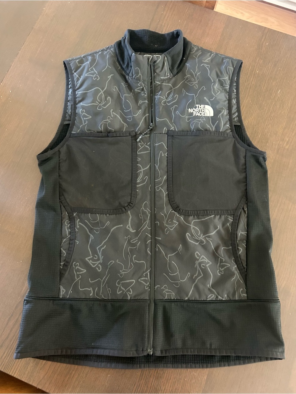 The North Face Black Graphic Fleece Vest